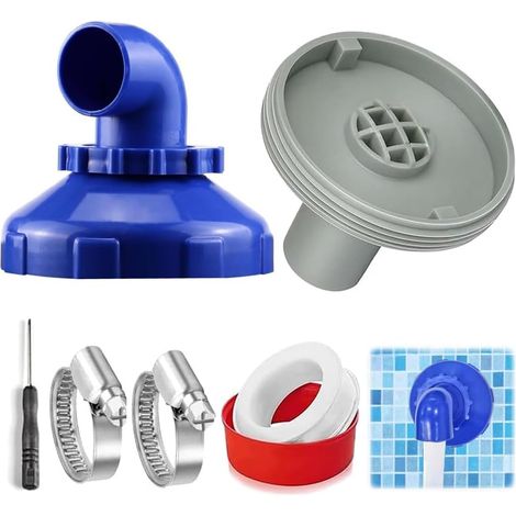 Buse D'entrée De Piscine Rotatif à 360°, Buse De Remplissage De Piscine Réglable 32 mm, Accessoire De Sortie Piscines Avec Raccord De Tuyau Pour Piscines (1/5)