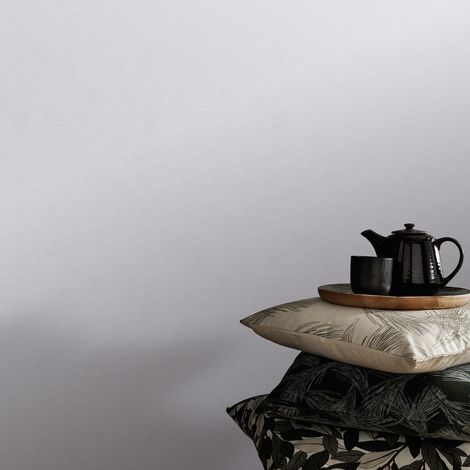 Papier peint unicolore gris clair chambre & bureau | Tapisserie unie grise salon | Papier peint uni intissé idéal salle à manger & séjour (1/3)