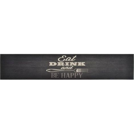 Tapis de cuisine,Tapis de sol lavable impression cuisine,Tapis de sol noir 60x300 cm CFW709173 (1/5)