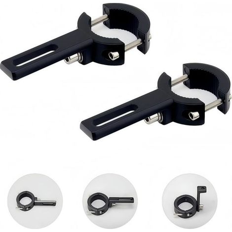 2 pièces Support Phare Moto, Support de fixation de phare antibrouillard, Supports de fixation de lampe de fourche avant 20 mm à 38 mm (1/5)
