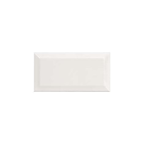Carrelage mur métro parisien relief uni blanc mate 10x20 cm METRO WHITE (vendu par boite de 1m2)