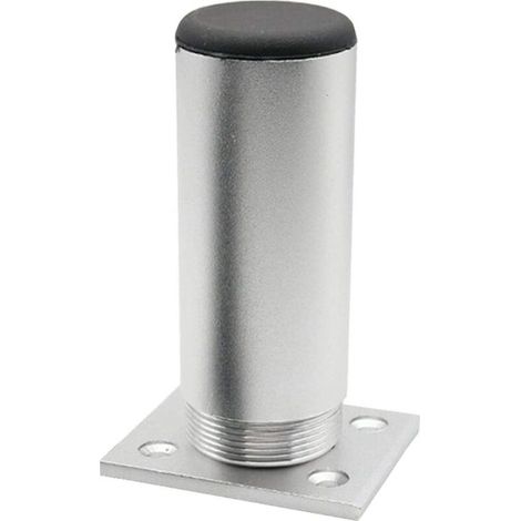 Pieds de table en alliage d'aluminium, pieds de meubles réglables en métal pour plan de travail, petit déjeuner, bar, bureau, armoire d'angle (argent, 1 pièce, taille : 18 cm) (1/5)