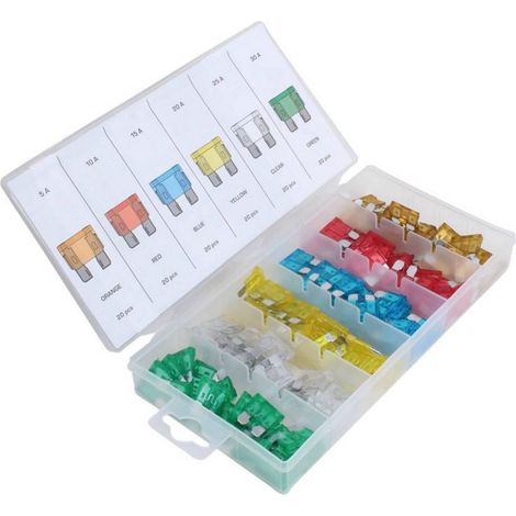 Jeu de 120 fusibles standards autos a lamelles de 5 à 30 a (1/3)