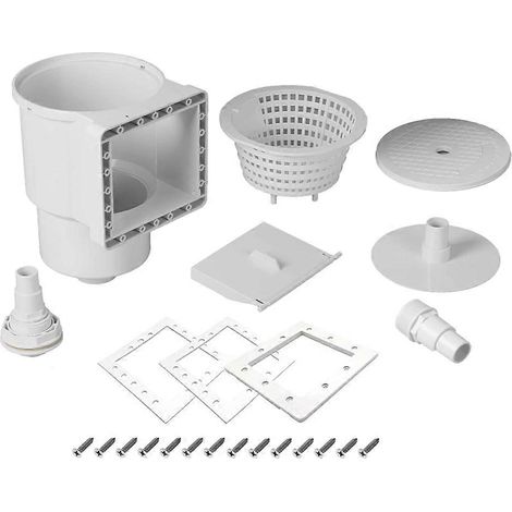 Écumoire universelle pour piscine hors sol - Kit d'accessoires pour écumoire - Largeur d'ouverture de 6 pouces, compatible avec toutes les ouvertures de parois de piscine standard (1/5)