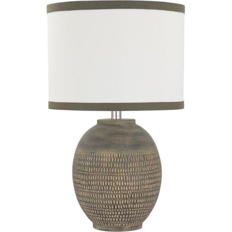 Table Lamp - Ceramic - L28 x W28 x H24 cm - Brown