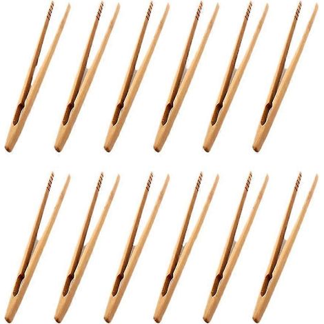 20 Stücke Brot Holz Toast Zange Küchenhelfer Grill Grillen Zange Brot Dessert Zucker Eis Clip Kochen Ba (1/5)