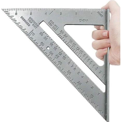 7-Zoll-Winkellineal aus Aluminiumlegierung – Hohe Präzision für rechte Winkel, Winkelmesser und technische Messungen – Werkzeug für Zimmerleute und Ingenieure (1/3)