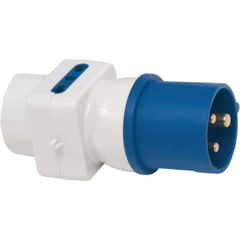 Adattatore spina: cee 3-polig 230v/16 a, prese: 2 x it 230v/10/16 a + 1 x de 16a (1/6)