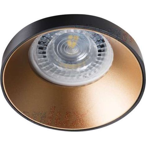 Kanlux – Spot encastrable plafond rond 75mm – Aluminium noir et or – Culot GU10/MR16 – Installation encastrée rapide – IP20 pour intérieur (1/3)