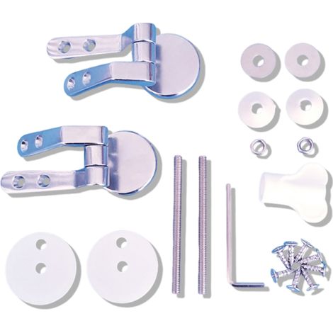 Charniere Pour Abattant Wc - Acier Inoxydable - Montage Top - Modele B - 2 Pieces (1/5)