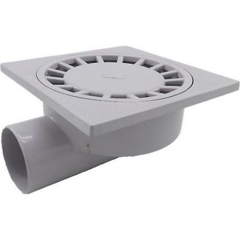 Par 200mm X 200mm Sortie 75mm Siphon de Sol Salle de Bains Salle Humide Douche Plastique Pvc1pcs-blanc (1/5)