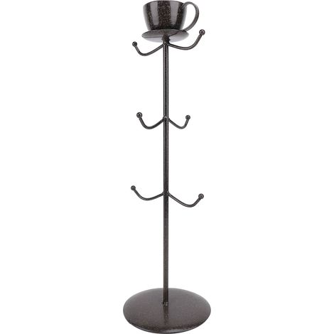 Tassenhalter-Baum, Küchen- und Haushaltsorganizer aus Metall mit Sockel (1/5)