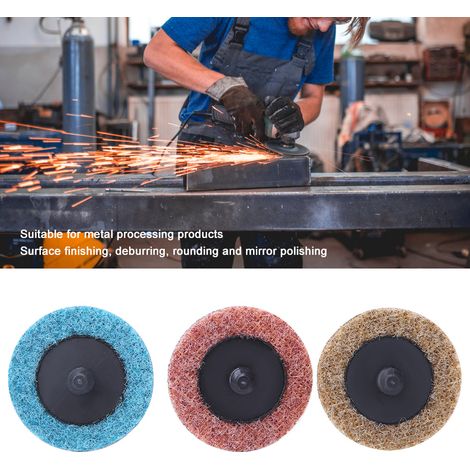 Lot de disques à poncer en nylon abrasif spiralé poli pour métal et outils quincaillerie (1/5)