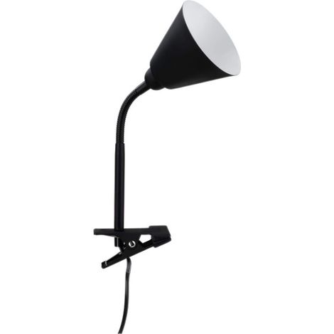 Spot pince Vitis avec bras flexible - E14 - 20W - Noir (1/5)
