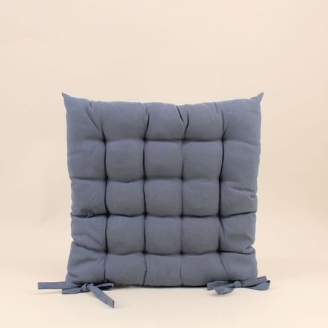 Galette de chaise grise 40x40cm (1/5)