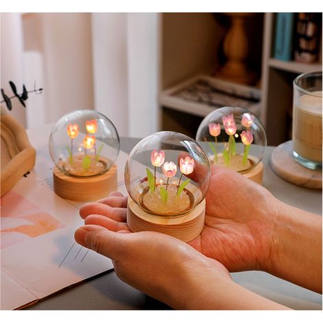 DIY Mini-Rosen-Tulpen-Nachtlicht, kreativ und niedlich, Weihnachtsgeschenk (1/5)