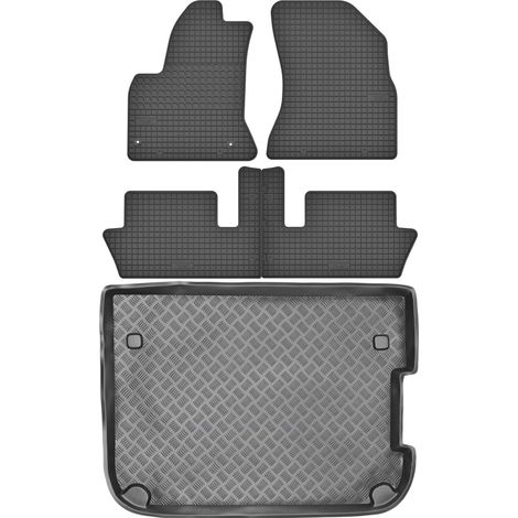 Juego de alfombrillas de goma para Citoren C4 Picasso I Minivan (2006-2013) + alfombrilla para maletero. (1/5)