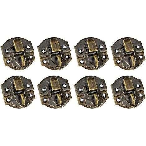 Lot de 10 cadenas de style vintage antique pour boîtes à bijoux, tiroirs et valises - 20 x 21 mm (1/5)
