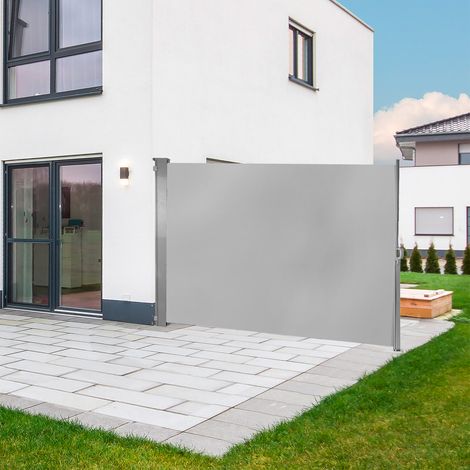 Seitenmarkise Seitenrollo Sichtschutz Windschutz Markise 180 x 300 cm Grau (1/5)
