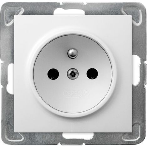 Ospel Impresja weiß – Einzelsteckdose (+0) GP-1YZ/m/00
