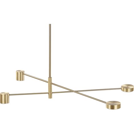 Lámpara de techo de metal dorado 73 cm 4 luces sala de estar dormitorio Bandon (1/5)
