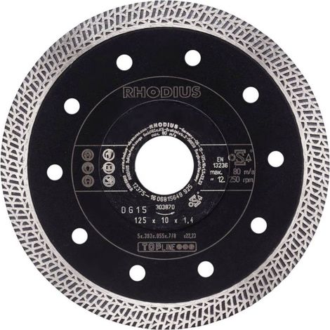 Herramienta para alicatador Rhodius dg15 disco diamante 115 mm 1,4 mm
