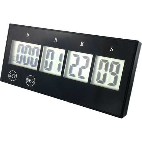 Compte à Rebours Réutilisable - Jusqu'à 999 Jours - Écran LCD Grand Format - Alimenté par Piles Bouton - Pour Événements Personnels (1/5)