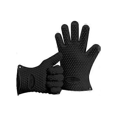 gants de cuisine en silicone, NOUVEAU : encore plus résistants à la chaleur, gants de barbecue, maniques, gants de four noirs (1/5)