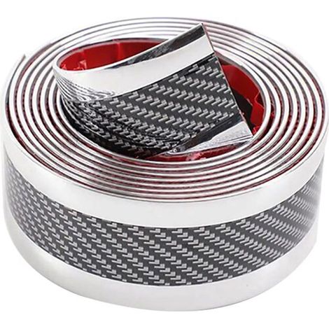 Adesivi per auto, antigraffio, antiurto, effetto fibra di carbonio, per paraurti, bordi delle portiere, decalcomanie, design per auto 5cm1m