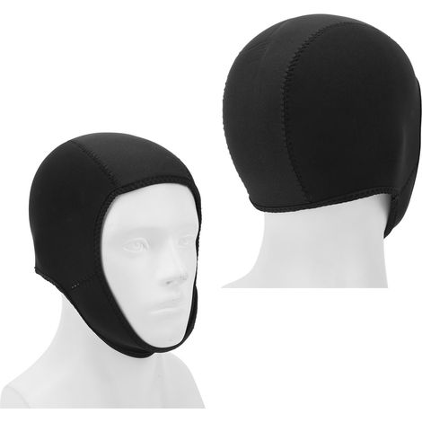 Thermische Sturmhaube für Neoprenanzüge, UV-Sonnenschutz, schnelltrocknend, für Damen und Herren, schwarz. (1/4)