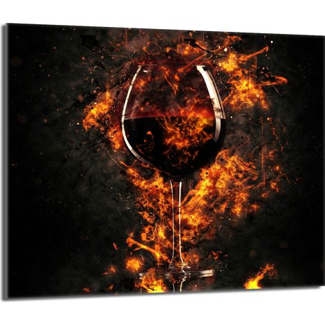 protège-plaque de cuisson en verre 60x52 Vin (1/5)