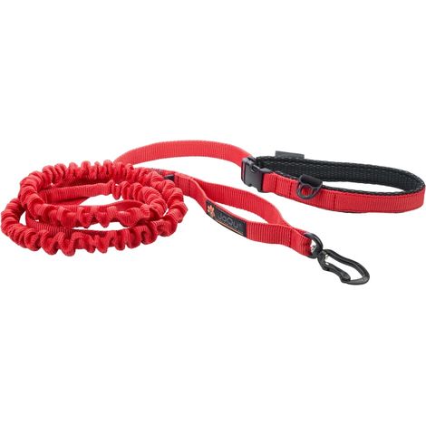 Correa JoQu® Ultra Strong Runners para perros pequeños y medianos con amortiguador, color rojo