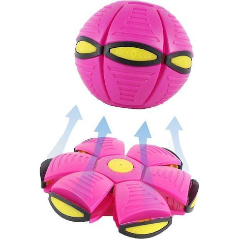 Balle à disque magique pour chien - Jouet interactif de décompression pour chiens de berger - XX rose (1/5)