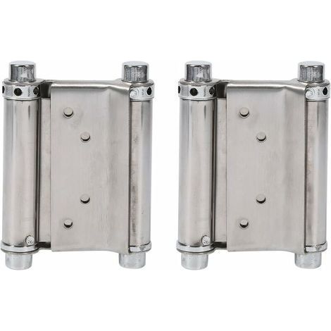 2Pcs Charnières À Ressort Double Action en Acier Inox Charnières de Porte de Saloon Gond Porte Battante, Capacité de Charge Jusqu'à 15 Kg (1/5)