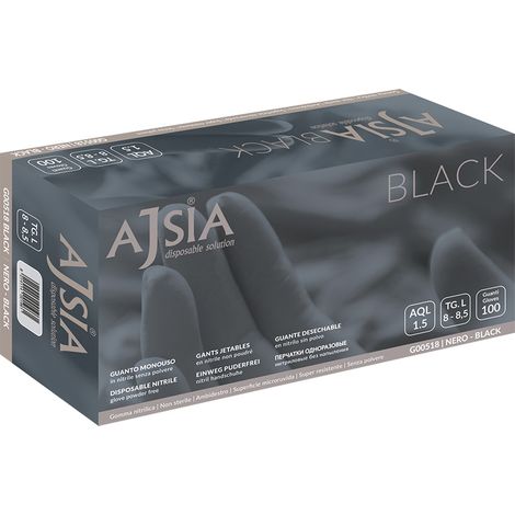 Guanti Nitrile Monouso Tg. l Ajsia Black