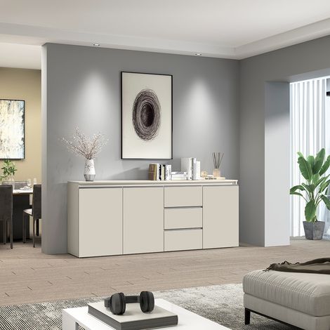 Buffet/bahut moderne 200 cm coloris cachemire Maeva (1/5)