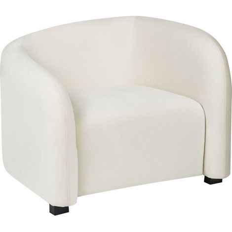 Sessel VELTADA Samtstoff Cremeweiß (1/5)