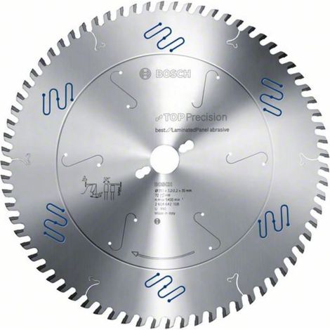 Lama per sega circolare Bosch Top Precision Best for Laminated Panel Abrasive 350x30x3,2 mm 72 - 2608642108. (1/4)