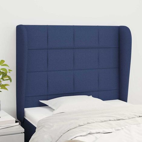 vidaXL Cabecero con orejas de tela azul 93x23x118/128 cm (1/5)