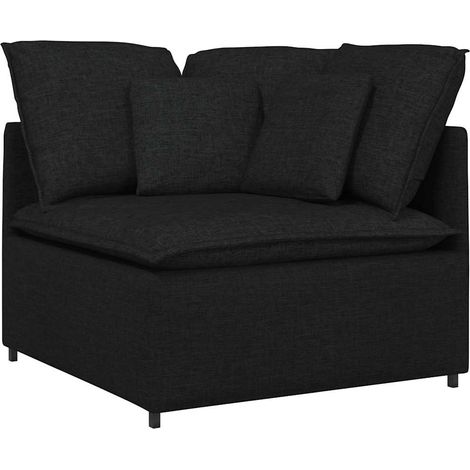 vidaXL Modulo Angolare Divano Modulare con Cuscini Nero 100 cm