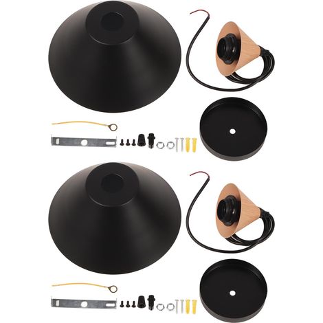 Ortviai Suspension Industrielle Rétro en Métal – Lot de 2 Appliques Suspendues pour Cuisine, Salon, Chambre ou Salle à Manger (1/5)