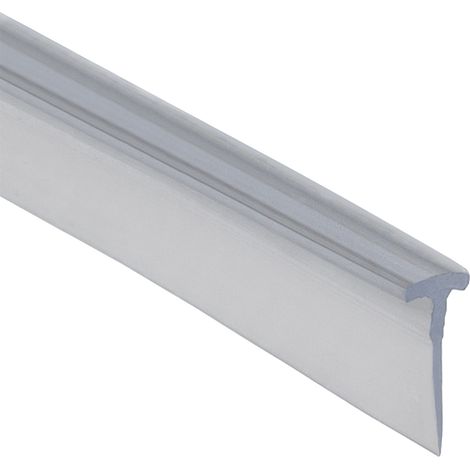Schulte – Joint silicone à lèvre souple translucide pour douche – Longueur 1000mm – Hauteur 10,5mm – Compatible parois 6mm – Étanchéité optimale