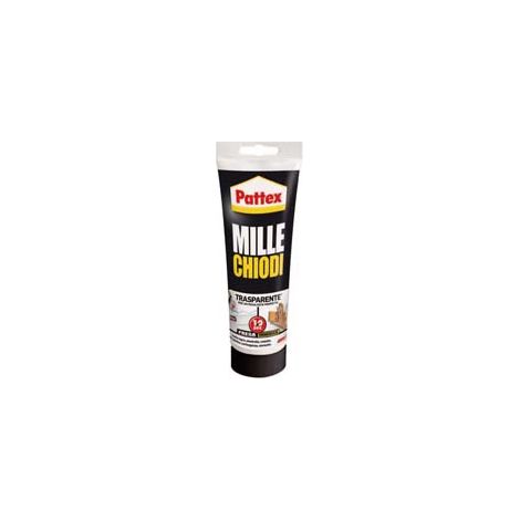 PATTEX MILLECHIODI TRASPARENTE IN TUBO PER INTERNI- - gr.200 - 2 blister HENKEL