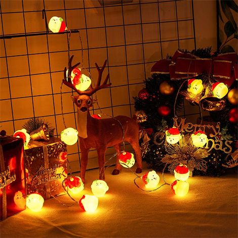 LED-Weihnachtsbeleuchtung, Schneebär-Lichterkette, Heimdekorationsbeleuchtung für Gärten, Terrassen und Rasenflächen (1/4)