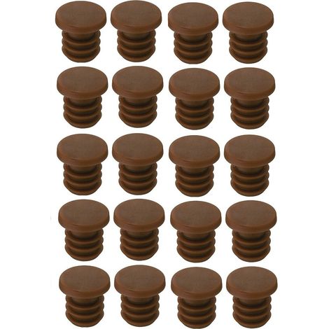 20x Amortisseur de porte butée silicone 6mm marron butoir meuble placard cuisine (1/2)