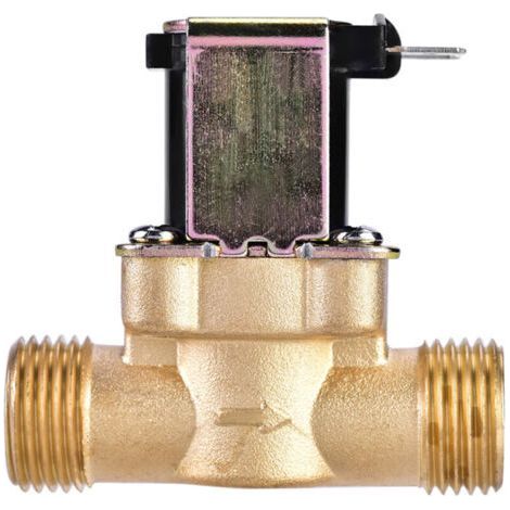 Elektromagnetisches Ventil, Magnetventil aus Messing, 220 V, normalerweise geschlossen, 1/2" AC 220 V N/C℉ Elektromagnetventil zur Wassersteuerung (1/5)