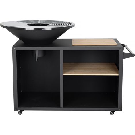 Braciere plancha per barbecue a legna e carbonella "Maréchal" - Ø 81 cm - Nero