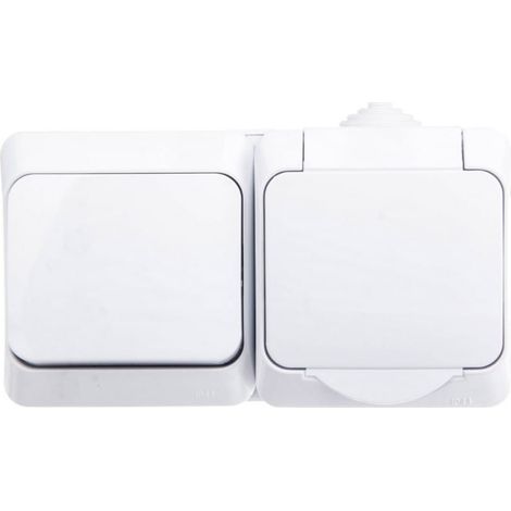 Set interruttore + presa singola con messa a terra Cedar Plus WDE000580