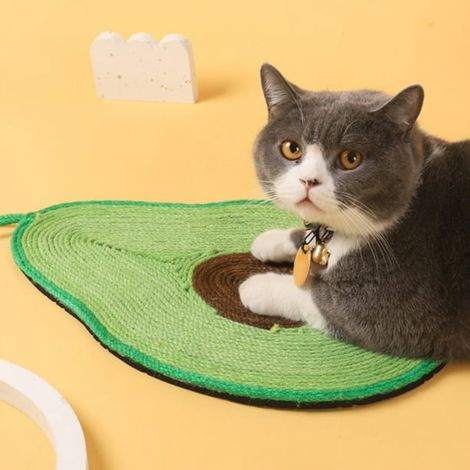 Planche à gratter pour chat，Tapis Griffoir pour Chat Tapis en sisal Tapis anti-rayures EVA anti-dérapant chat jouet protection canapé meubles（Façon avocat） (1/5)