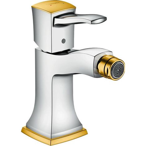 Hansgrohe 31320090 METROPOL CLASSIC miscelatore monocomando bidet, con maniglia a leva, scarico e saltarello, finitura cromo e oro optic | Prezzi e offerte su Tavolla.com